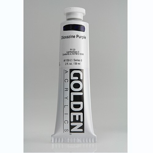 Golden, Heavy Body, Acrylic, Paint, 2oz, Dioxazine Purple